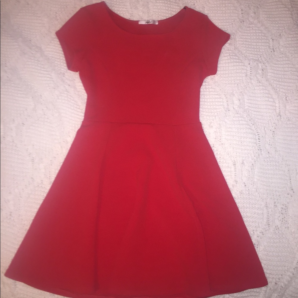 Casual red dress